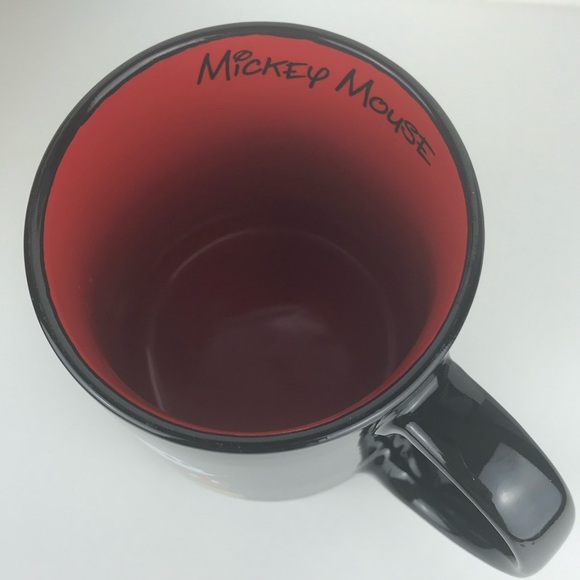 Disney Classic Mickey Mouse Graphic Mug Black 2D Silhouette Front and Back - Picture 5 of 5